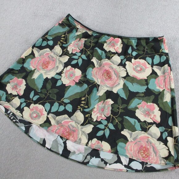 DOEN Skirt Womens XL Rose Garden Floral Giulietta 100% Silk 1920s Style EUC - Picture 3 of 11